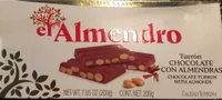 Turron de chocolate con almendras