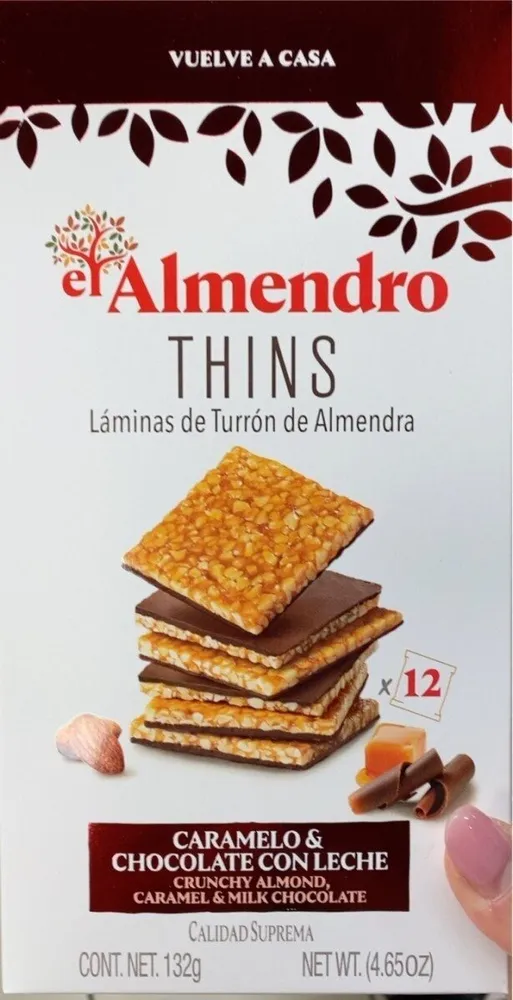 Almendro thins caramelo y chocolate
