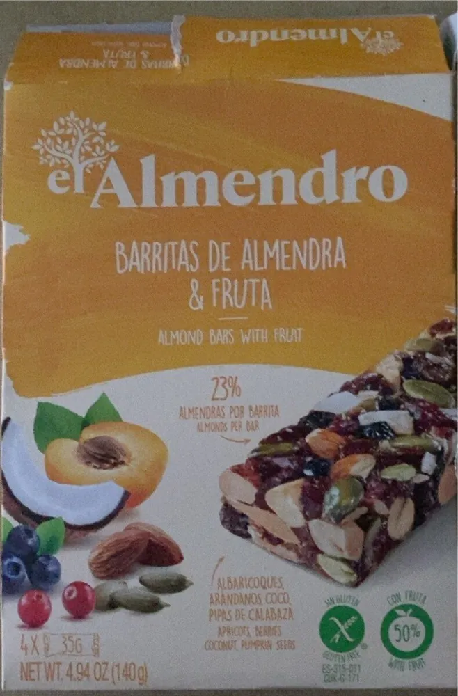 Barritas almendra & fruta