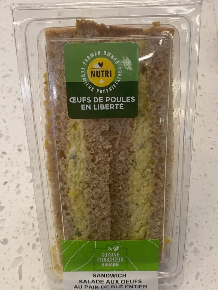 Sandwich Salade aux Œufs au Pain de Blé Entier