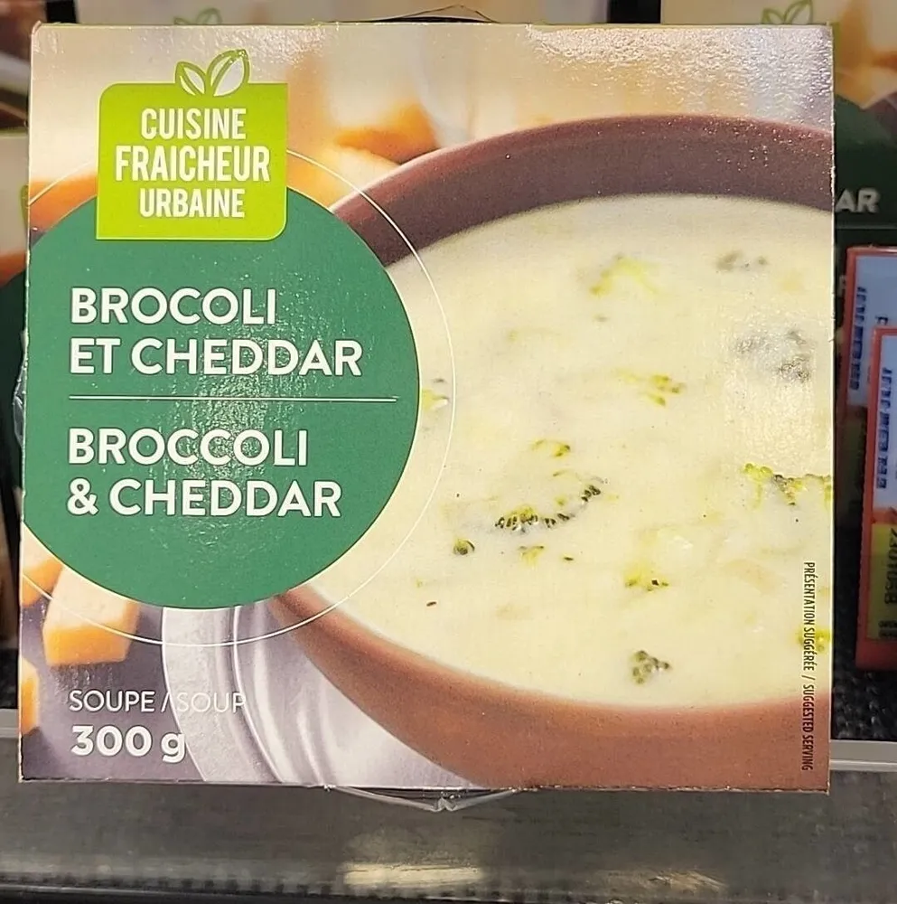 Soupe brocolis et cheddar