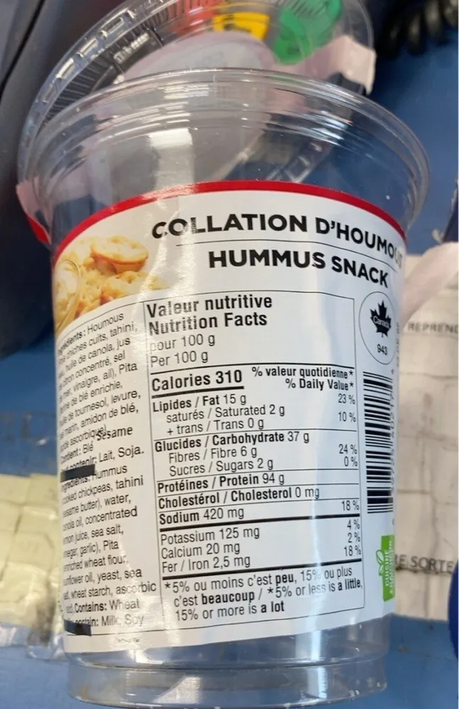 Collation d’houmous