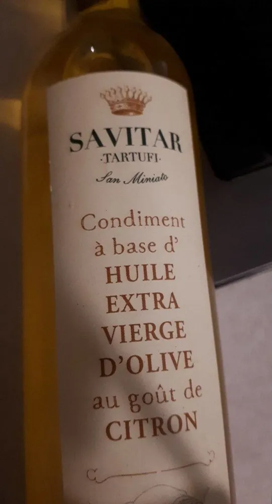 Huile extra vierge d'olive goût citron
