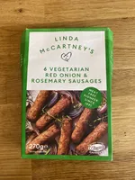 vegetarian red onion & rosemary sausages