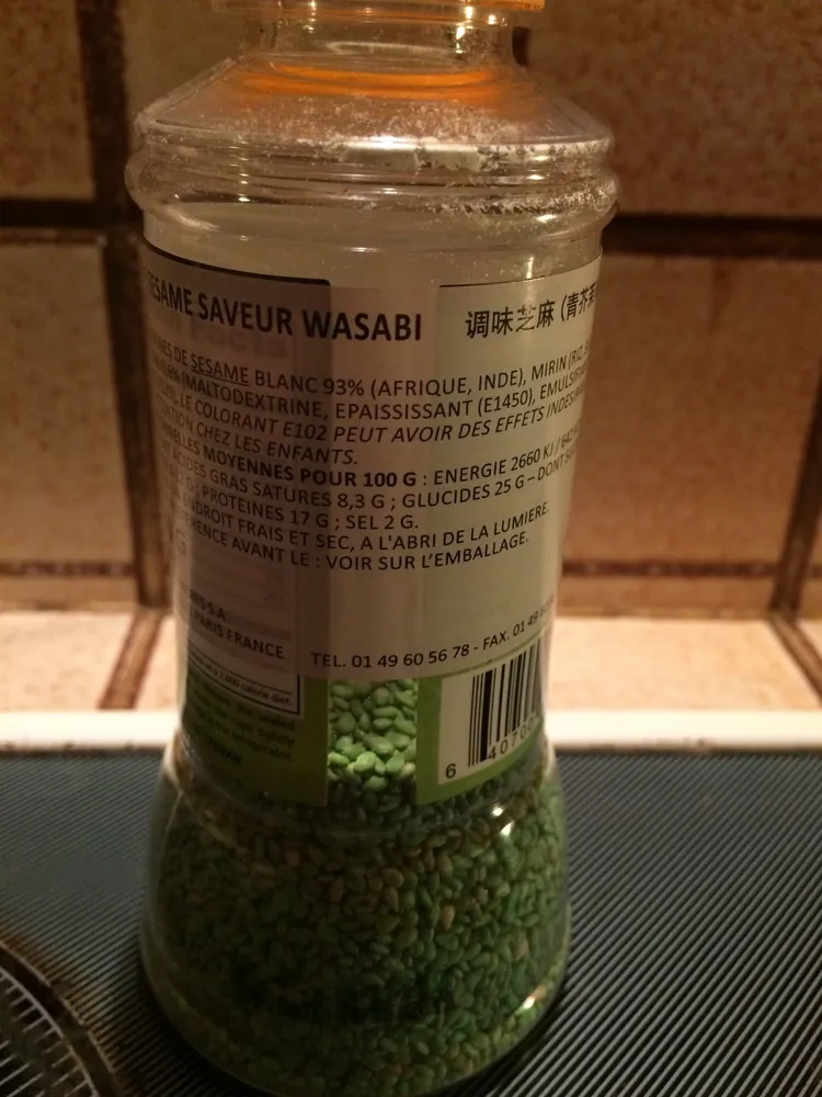 Sesame seeds wasabi
