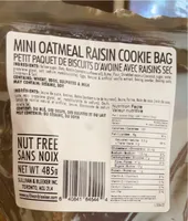 Mini oatmeal raison cookie bag
