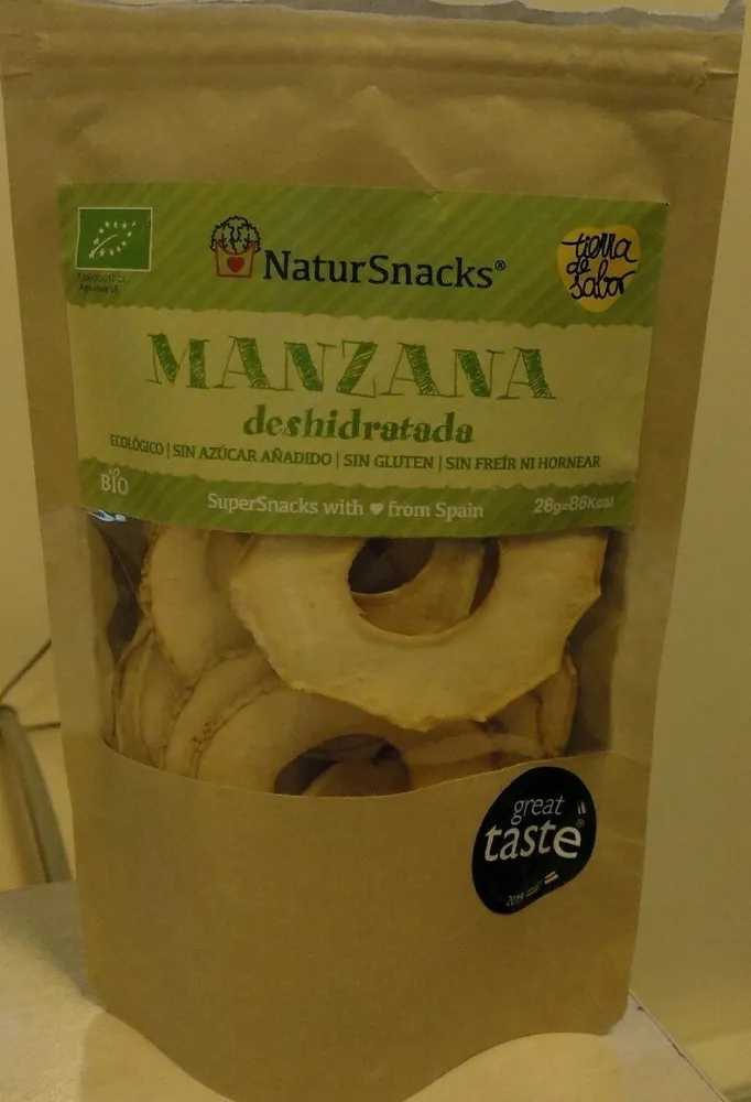 Snack manzana deshidratada