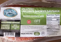 Jalapeño Uncured Smoked Sausage