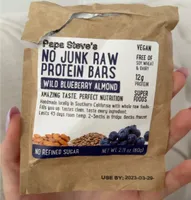 NO JUNK RAW PROTEIN BARS WILD BLUEBERRY ALMOND