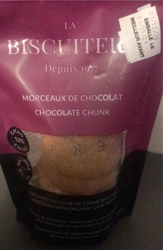Biscuits chocolats
