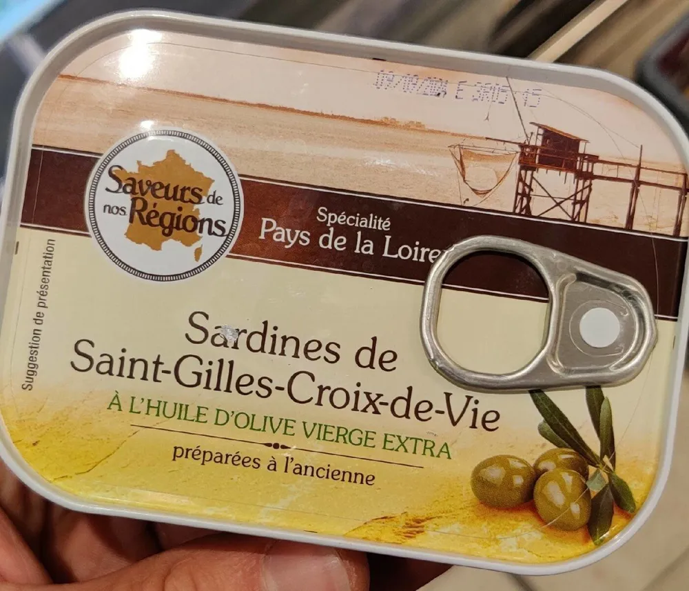 Sardines de Saint-Gilles-Croix-de-Vie huile d'Olive
