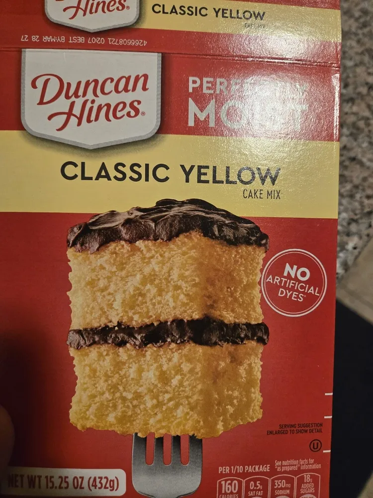 Classic yellow cake mix