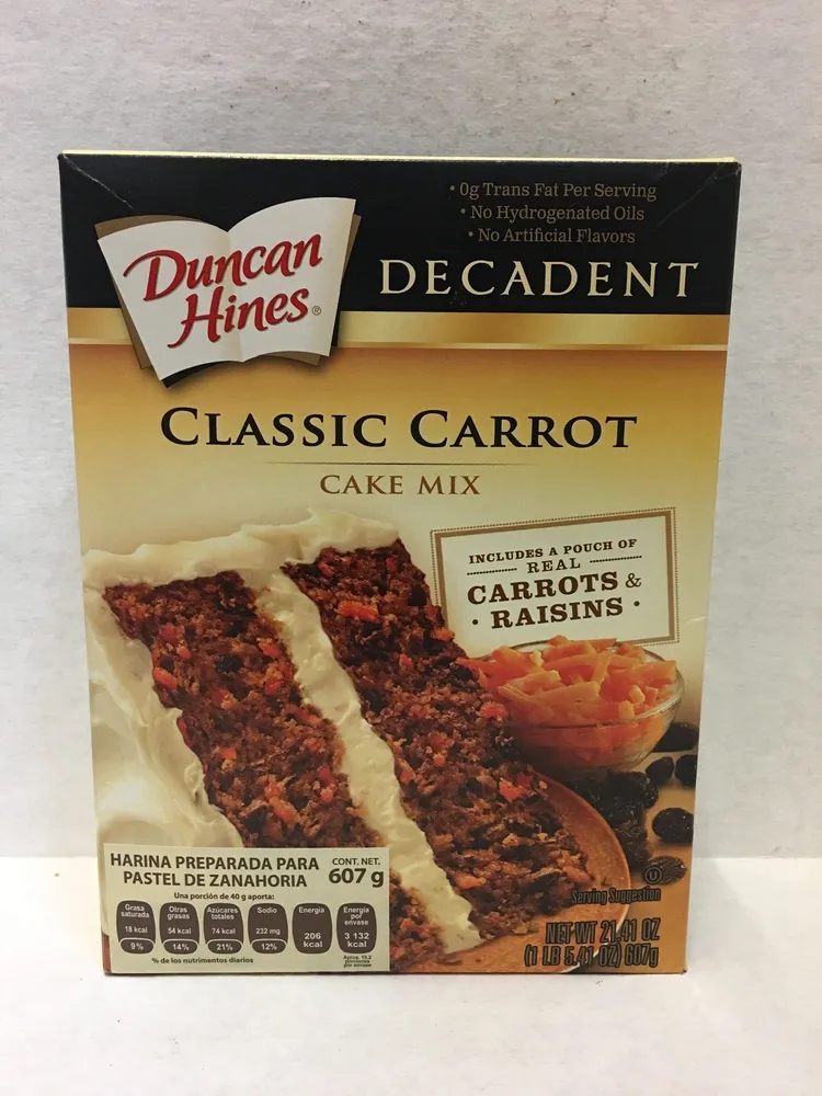 Duncan hines, cake mix, classic carrot