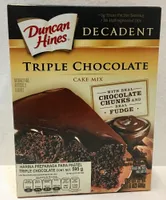 Duncan hines, decadent cake mix, triple chocolate