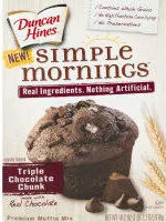 Simple mornings premium muffin mix triple chocolate chunk