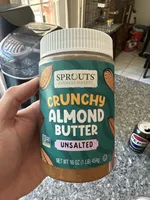 Almond Butter Unsalted & Unsweetened Crunchy