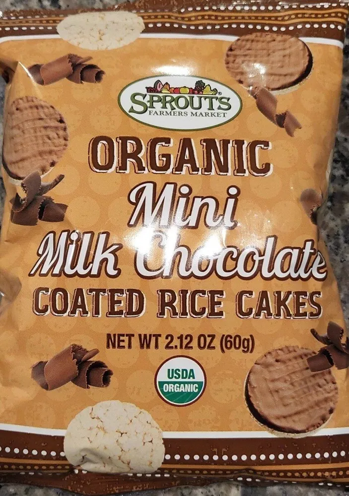 Organic Mini Milk Chocolate Coated Brown Rice Cakes