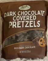 Dark chocolate covered pretzels