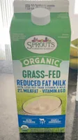 Organic grass fed reduced fat milk