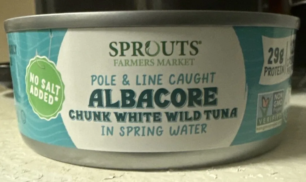 ALBACORE CHUNK WHITE WILD TUNA IN SPRING WATER