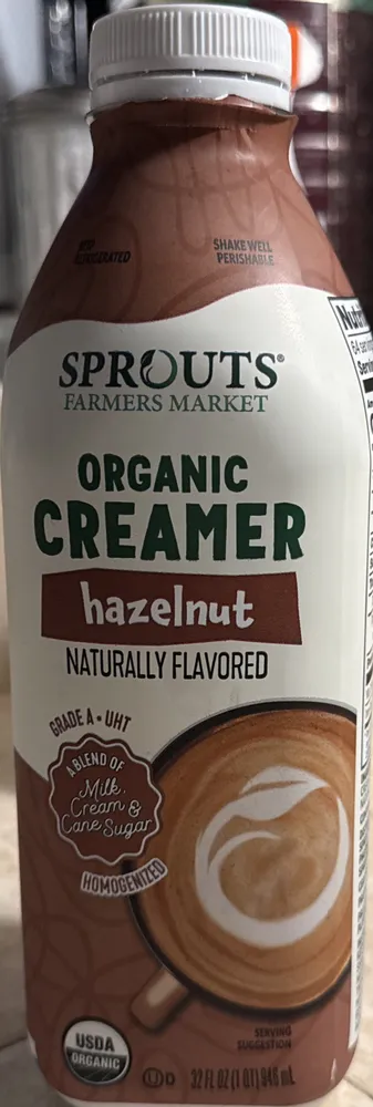 Organic Creamer Hazelnut