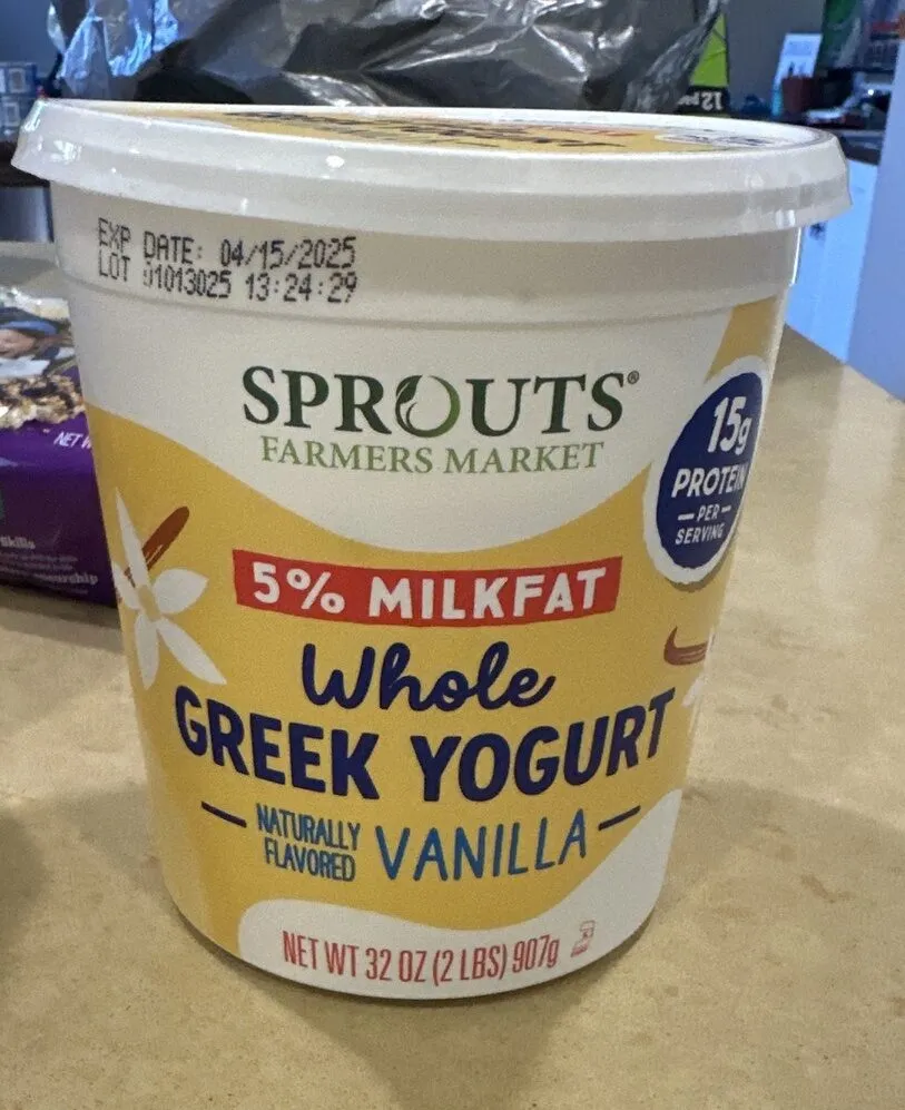 Greek Vanilla Yogurt 5% Milkfat