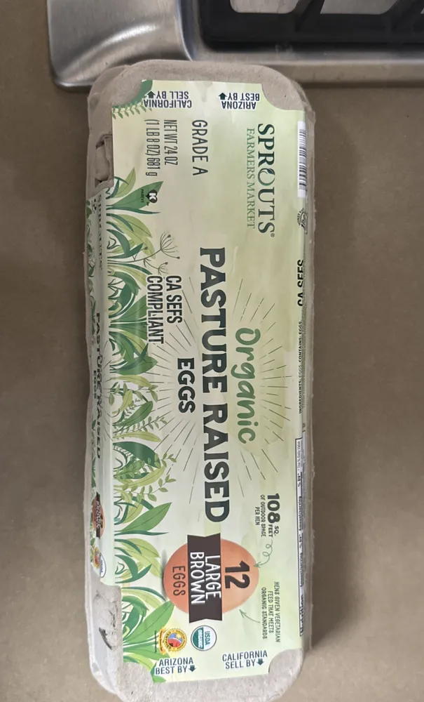 organic pasture raised eggs