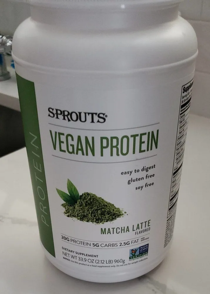 VEGAN protein MATCHA LATTE flavored