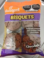 Bisquets integrales con chispas sabor chocolate