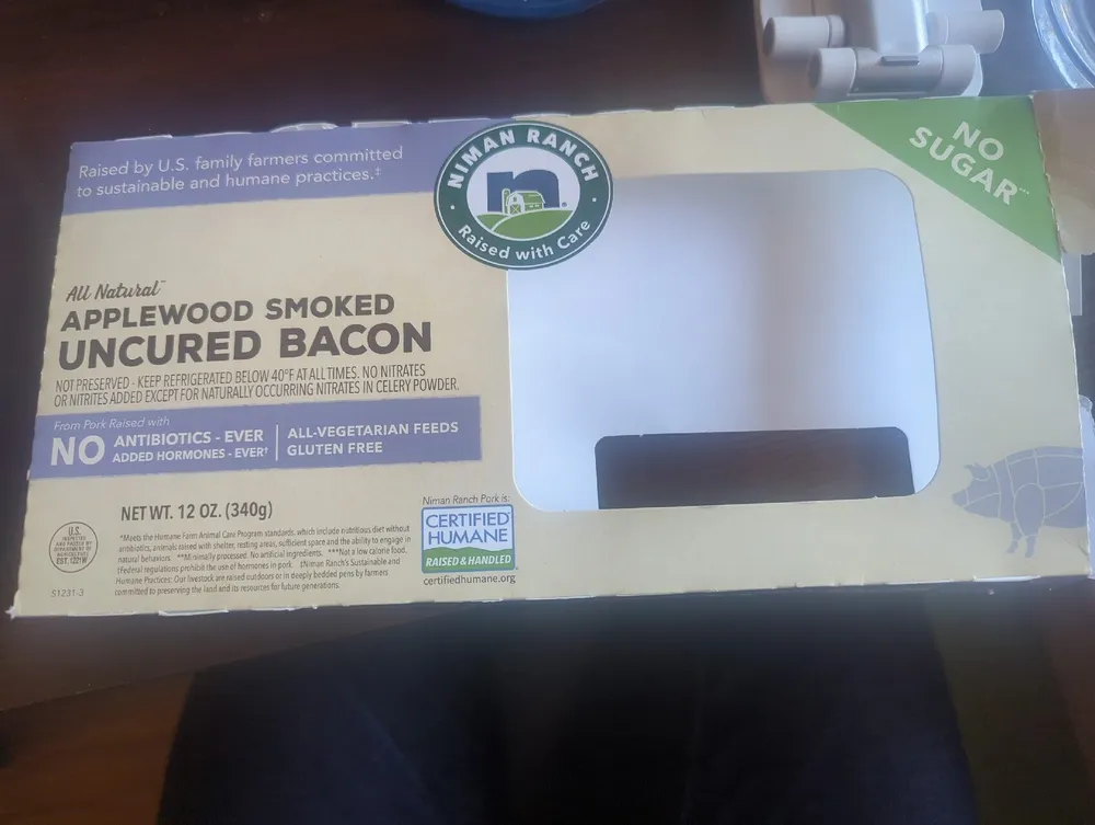Applewood smoked uncured bacon