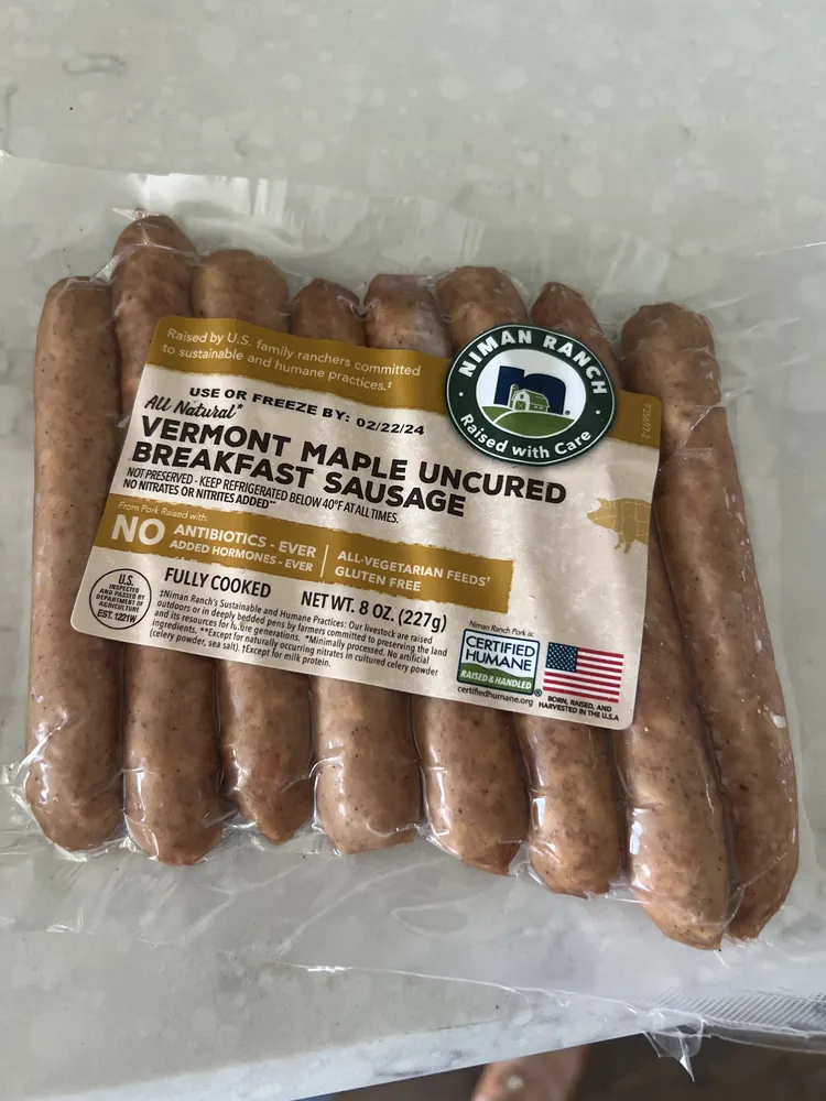 Vermont Maple Uncured Breakfast Sausage