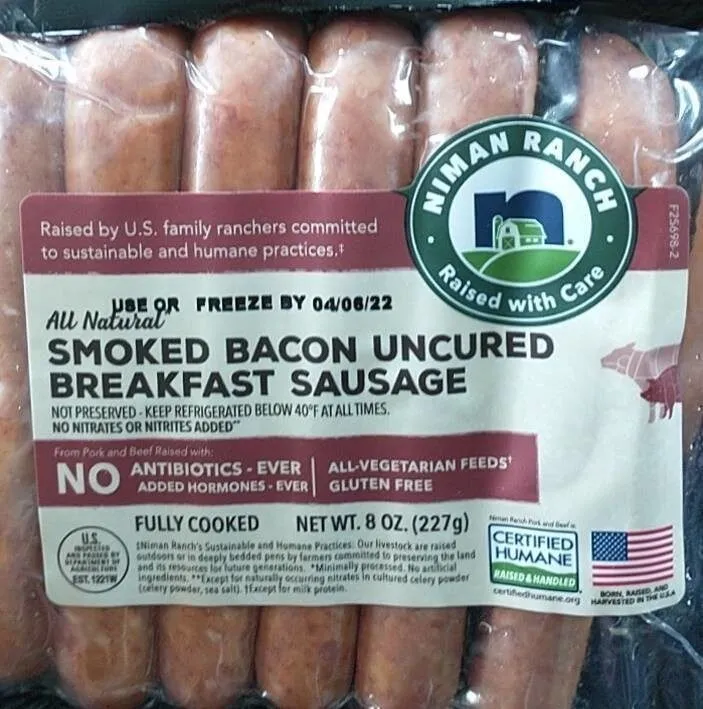 Smoked Bacon Uncured Breakfast Sausage
