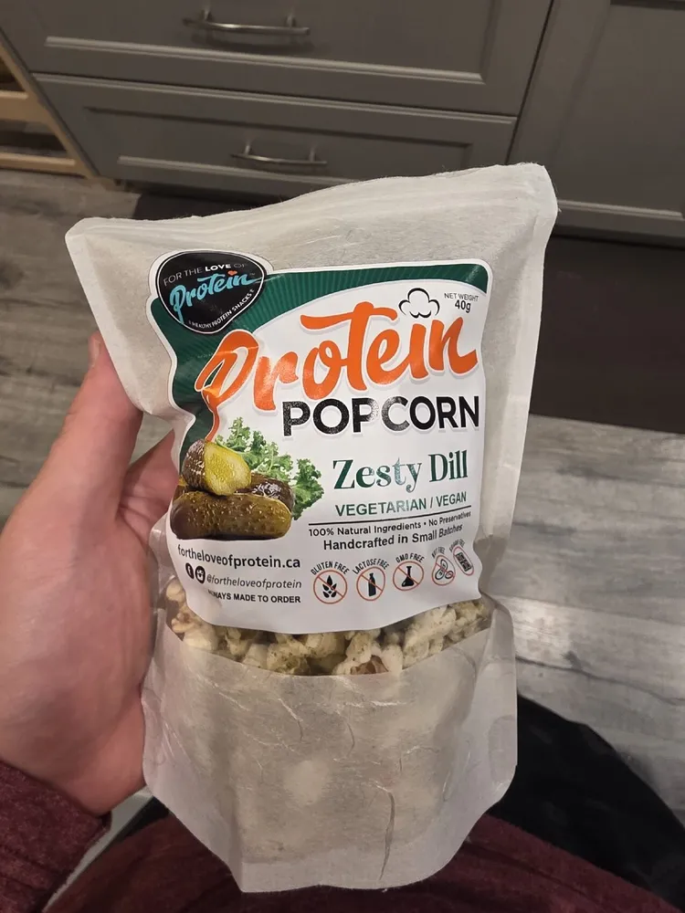 Protein Popcorn Zesty Ḍill