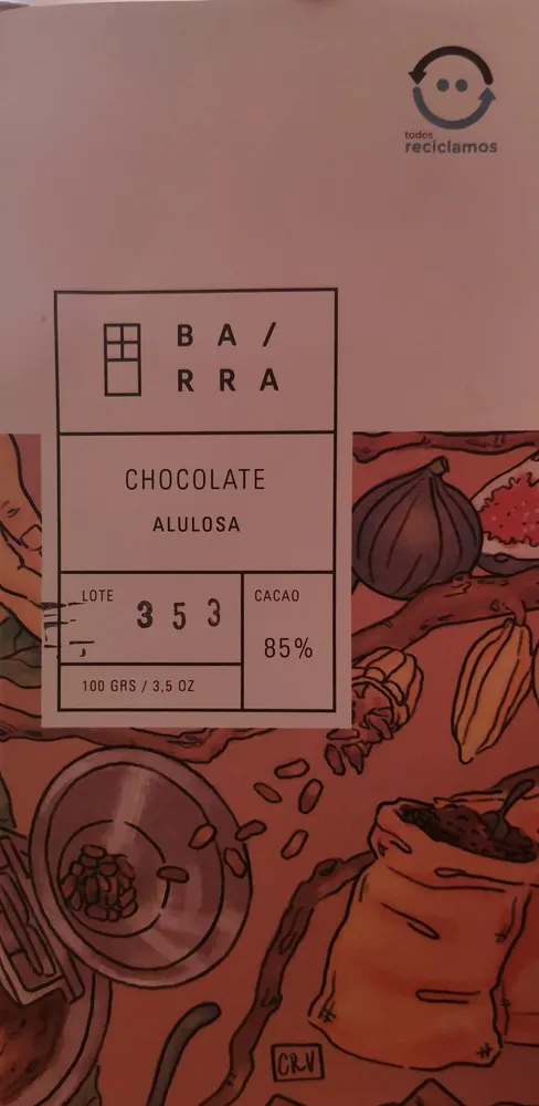 Chocolate Alulosa 85% cacao