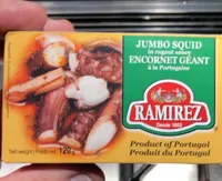 Jumbo squid in ragout sauce