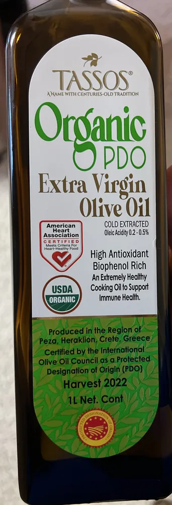 Organic PDO Extra Virgin Olive Oil