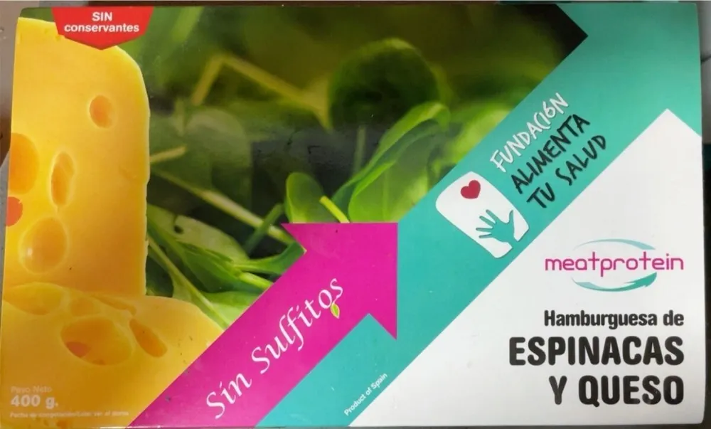 Hamburguesas espinacas y queso