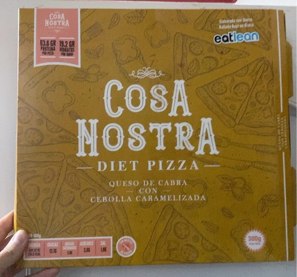 Diet Pizza, queso de cabra y cebolla caramelizada