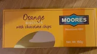 Orange biscuits with chocolate chips