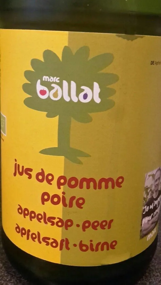 Jus de pomme poire