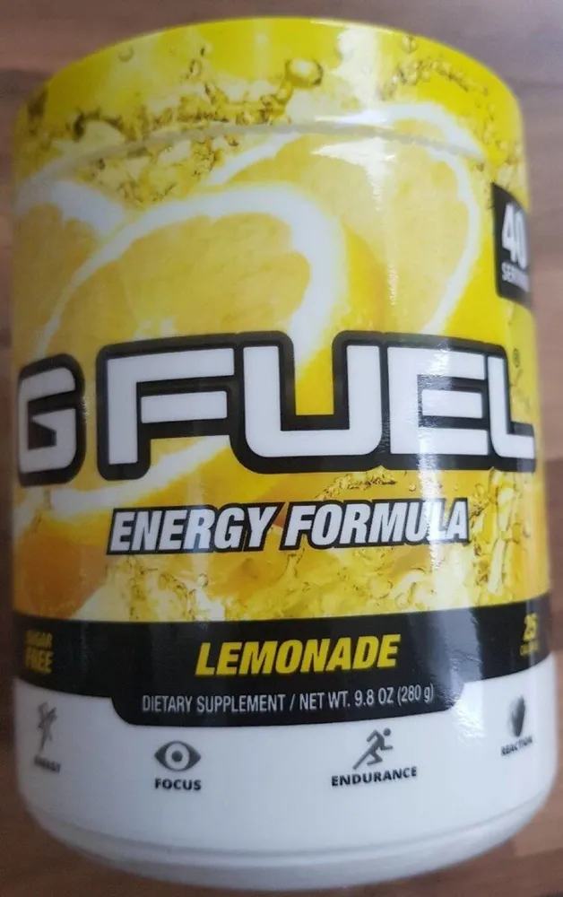 G Fuel Energy Formula Lemonade Tub
