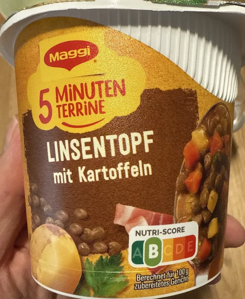 5 Minuten Terrine Linsentopf mit Kartoffeln
