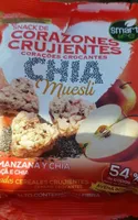 Snack de corazones crujientes manzana y chia