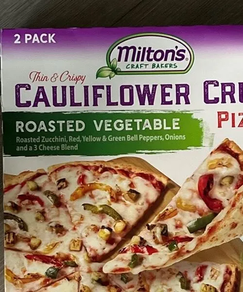 Cauliflower Crust Pizza Roasted Vegetable
