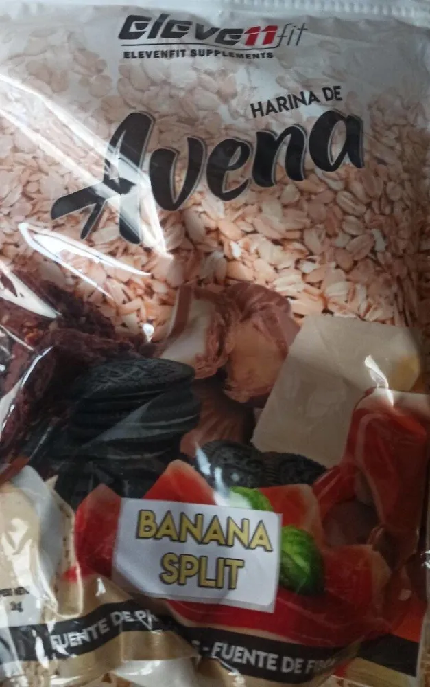 Harina avena banana split