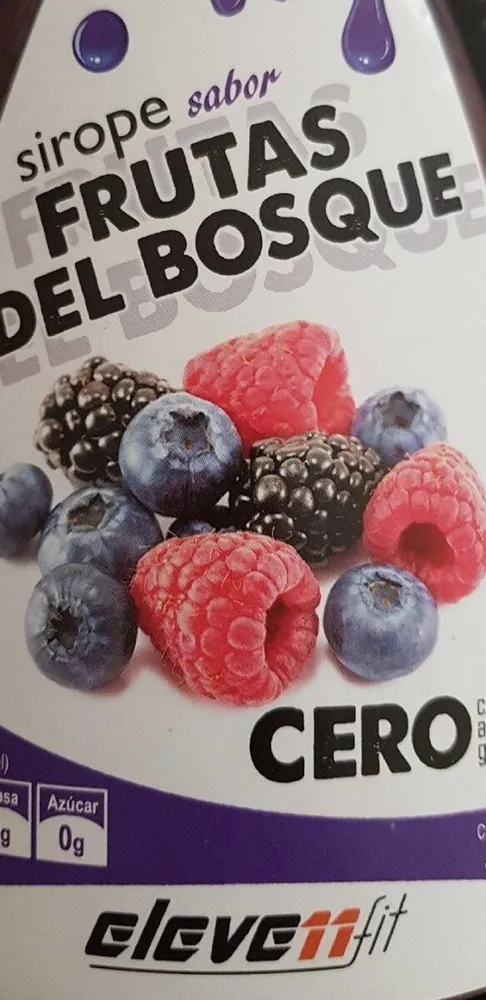 Sirope sabor frutas del bosque cero
