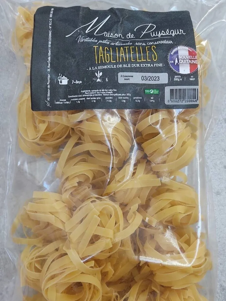 Tagliatelles à la semoule de blé dur extra fine