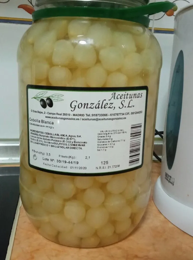 Cebolla blanca en vinagre