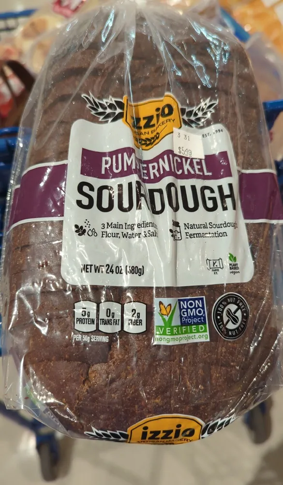 Izzio Pumpernickel Sourdough Bread