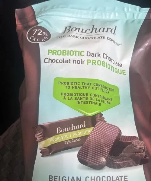 Probiotic dark chocolate